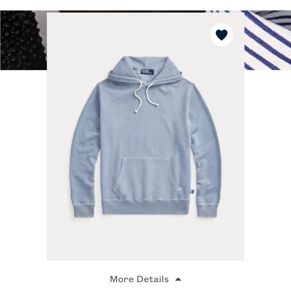 Baby blue polo hoodie (men)